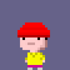 A bitizen with a beanie